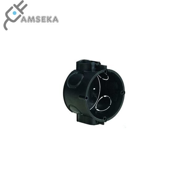 Instaliacinė dėžutė į tinką, vienvietė, sujungiama, juodos sp.