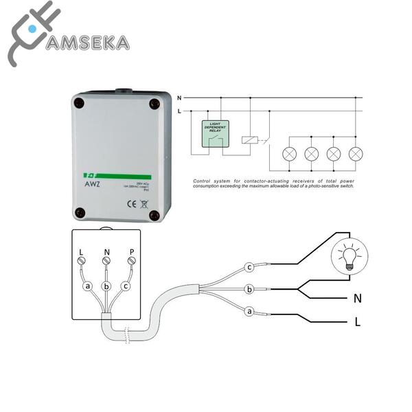 Foto rėlė 16A IP65 AWZ 1