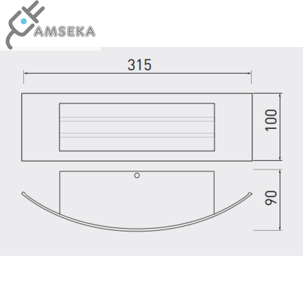 Fasadinis šviestuvas GTV ASTRIT, juodos spalvos 1