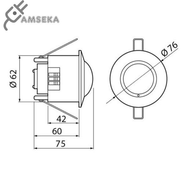 Įleidžiamas mikrobangų daviklis CM-5, baltas, GTV 1
