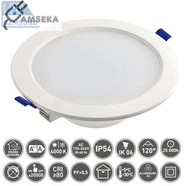 15W LED panelė GTV DENVER SAMSUNG, 4000K, IP54, 1350Lm 1