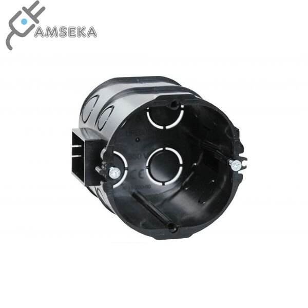 Instaliacinė dėžutė į tinką, vienvietė, sujungiama, juodos sp.