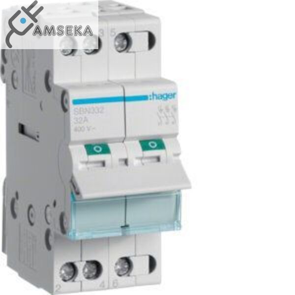 Kirtiklis 3P 32A 2 modulių - HAGER