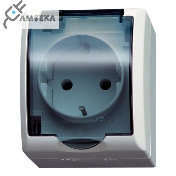 Hermetinis kištukinis lizdas skaidr. dangt. v/t Hermes IP44 16A Elektroplast