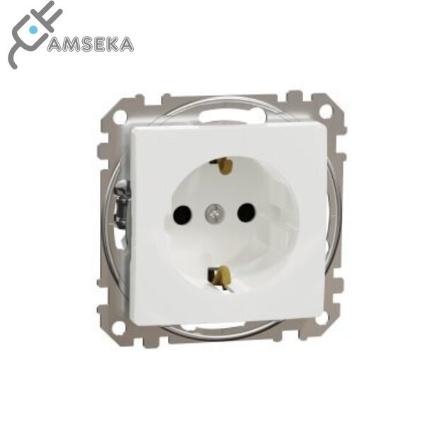 Kištukinis lizdas Sedna Design & Elements, su įžem., baltos spalvos