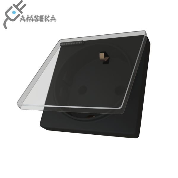 Kištukinis lizdas su įžeminimu su dangeliu SPRING 1