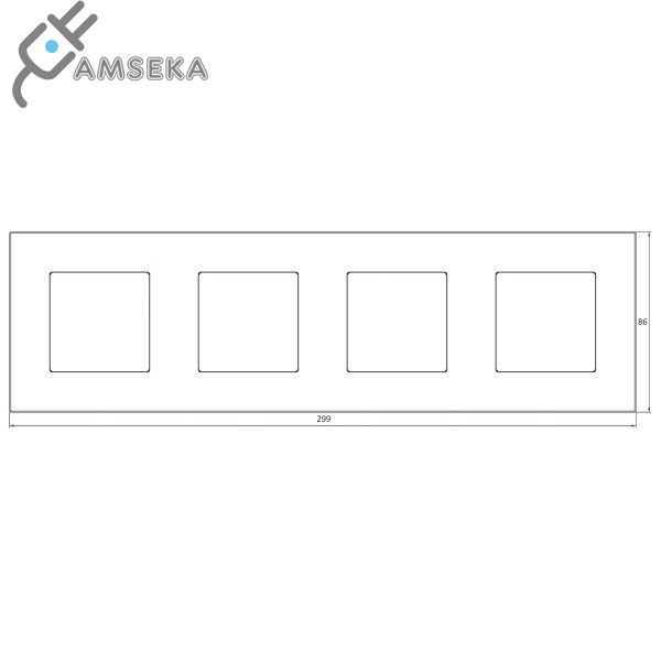 Keturvietis stiklo rėmelis SPRING 1