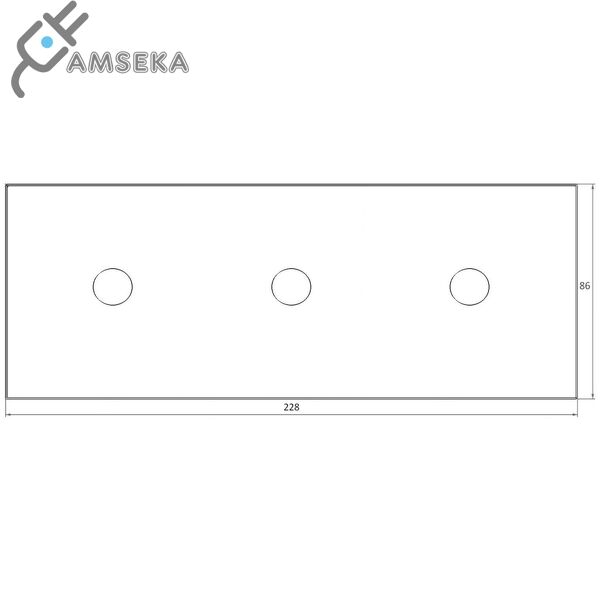 Trivietė, vienpolė, sensorinė stiklo panelė SPRING 1