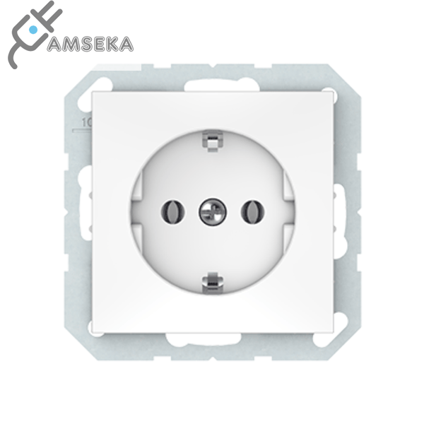 Kištukinis lizdas Vilma QR1000, su įžem, baltos spalvos