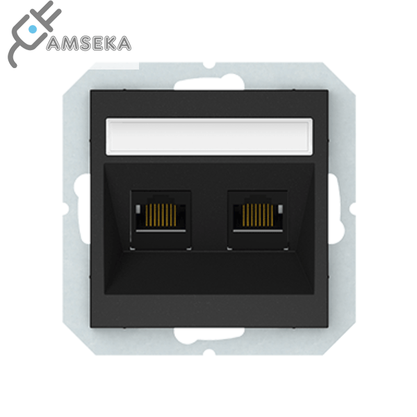 Kompiuterio lizdas Vilma QR1000, 2 vietų, juodos matinės spalvos