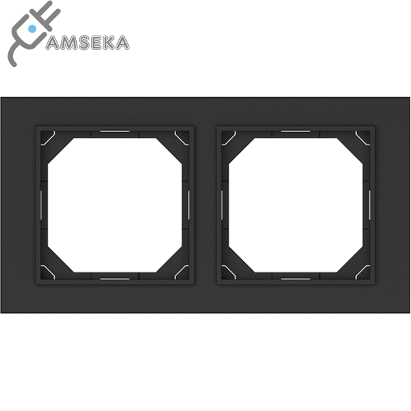 Dvivietis rėmelis Vilma QR1000, juodos matinės spalvos 