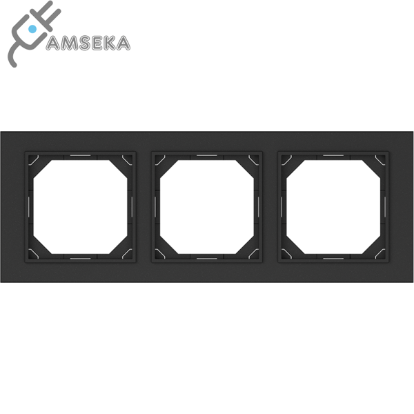Trivietis rėmelis Vilma QR1000, juodos matinės spalvos 