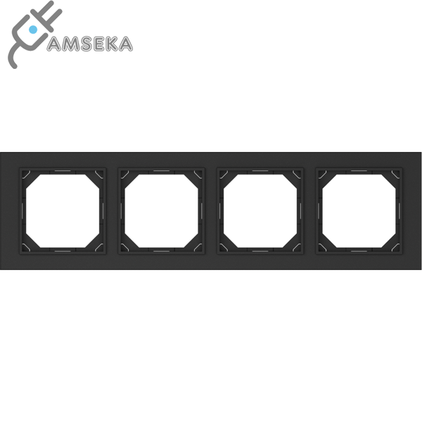 Keturvietis rėmelis Vilma QR1000, juodos matinės spalvos 