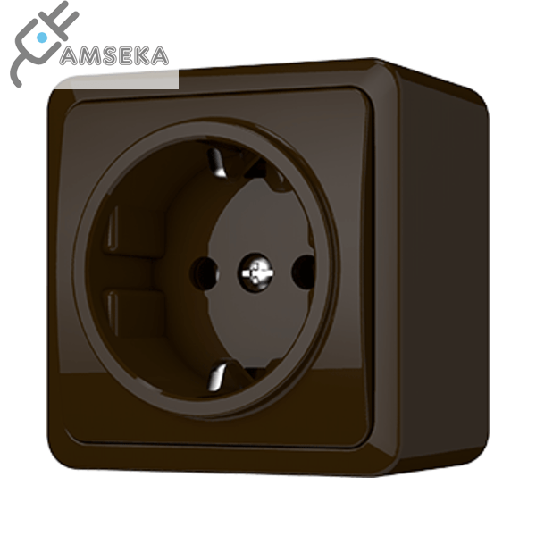 Kištukinis lizdas Vilma SL+250, su įžem., rudos spalvos