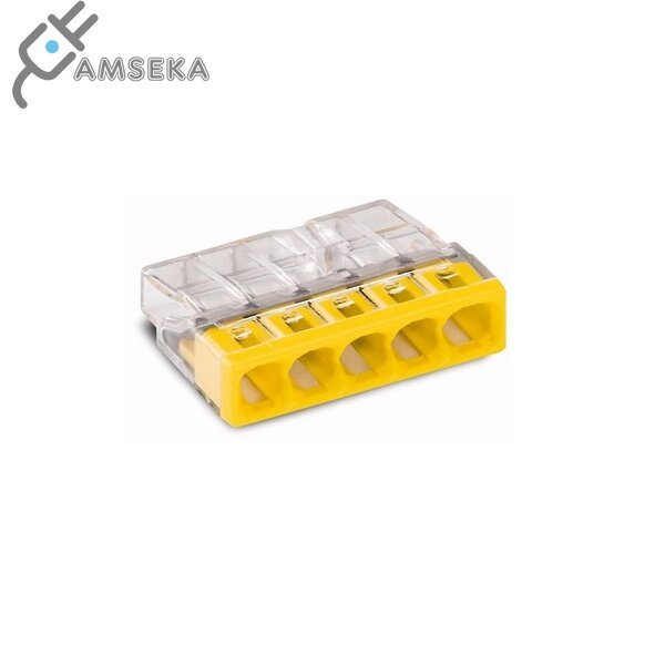 Monolitinių laidų jungtis  5x0,5-2,5 mm² Wago