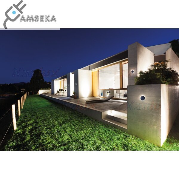 8W sieninis šviestuvas Kanlux FORRO LED, grafito spalvos, IP54, 4000K 4