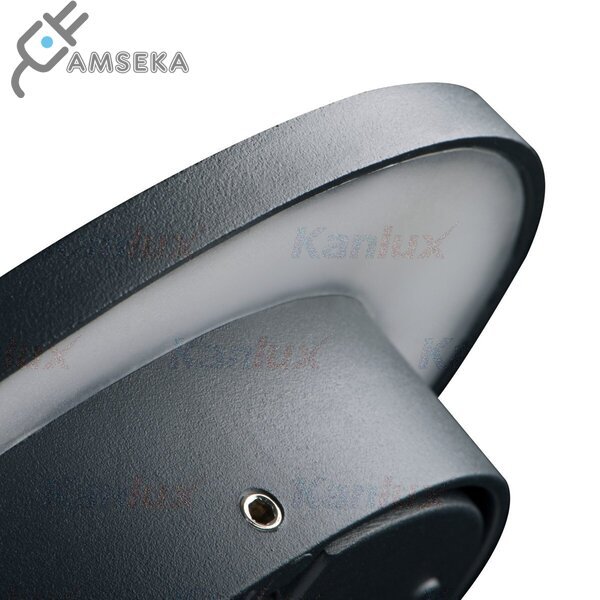 8W sieninis šviestuvas Kanlux FORRO LED, grafito spalvos, IP54, 4000K 2