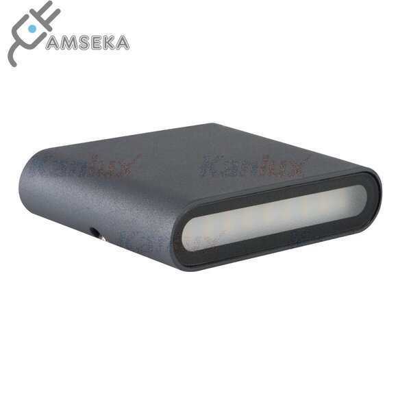 8W sieninis šviestuvas Kanlux GARTO LED, grafito spalvos, IP54, 4000K 2