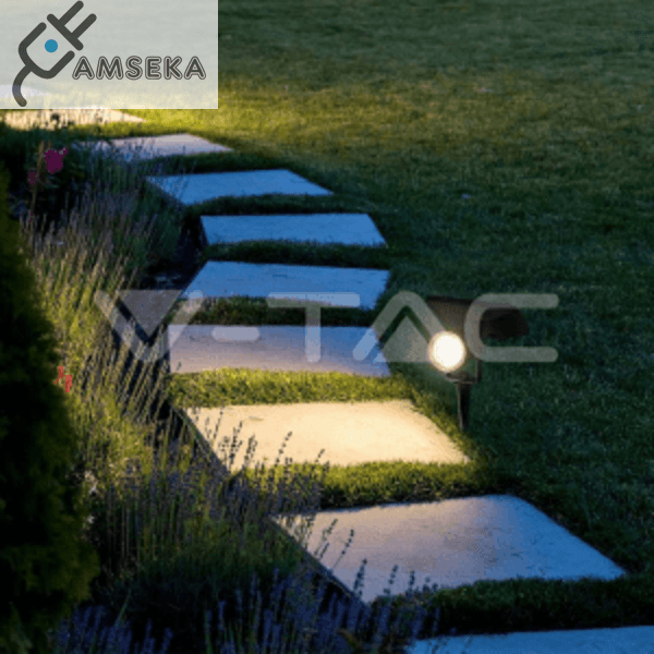 2W įsmeigiamas šviestuvas, su saulės baterija, V-TAC juodos spalvos IP65 2