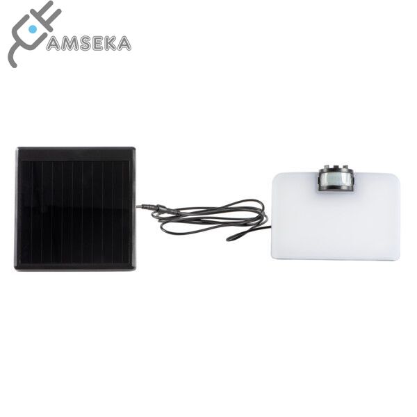 8W LED prožektorius su judesio davikliu ir saulės baterija 3