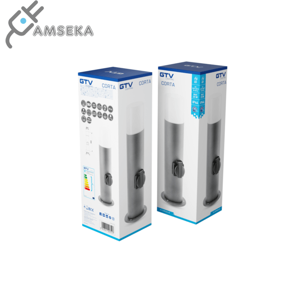 Lauko šviestuvas GTV CORTA-P, su elektros lizdu 4