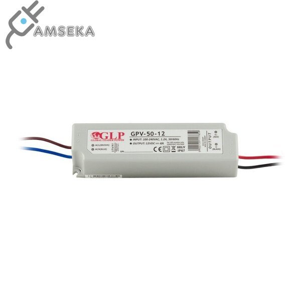 50W LED MAITINIMO ŠALTINIS GLP 12V IP67