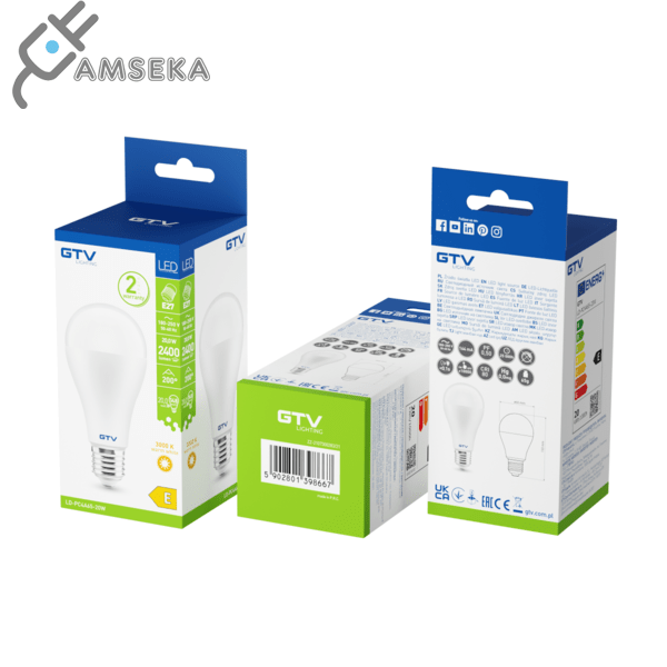 20W LED lemputė GTV, E27, 3000K 1