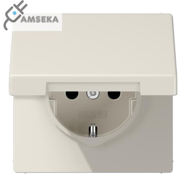 Kištukinis lizdas su dangteliu IP44, dramblio kaulas JUNG LS990