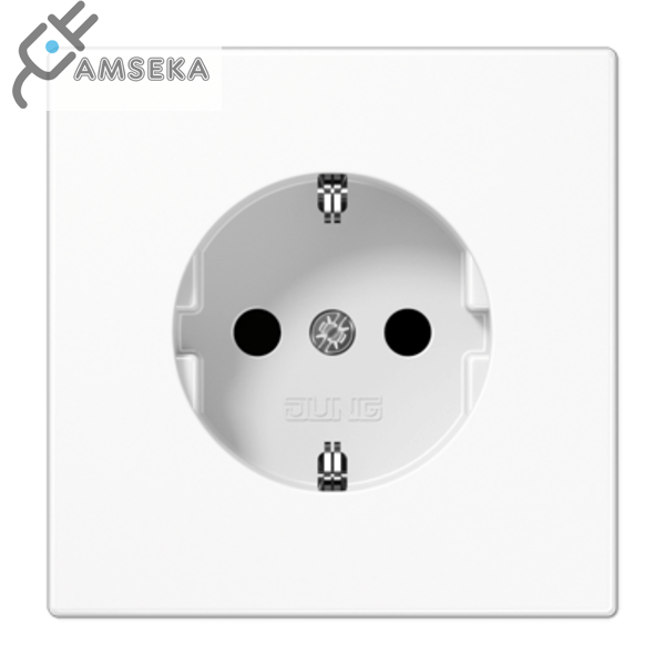 Kištukinis lizdas su įžeminimu, baltas JUNG LS990