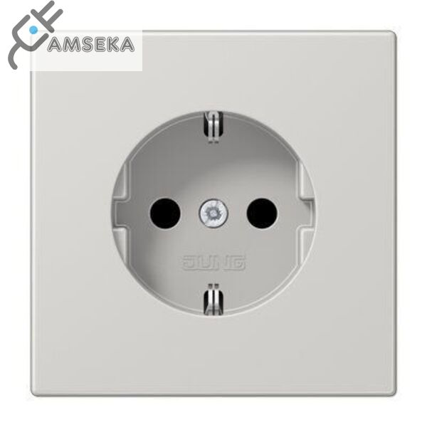 Kištukinis lizdas su  įžeminimu, šviesiai pilkas JUNG LS990