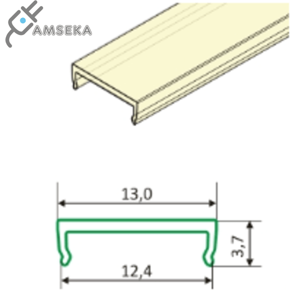 2m LED juostos profilio dangtelis C KLIK,baltas 1