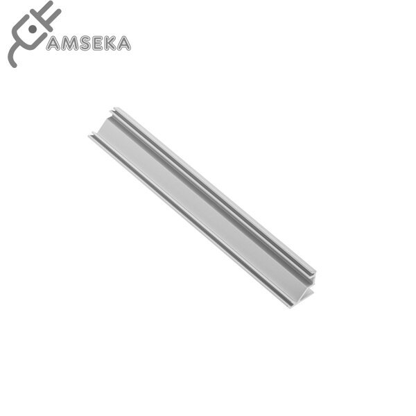 2M kampinis LED profilis GLAX NKKT, sidabrinės spalvos