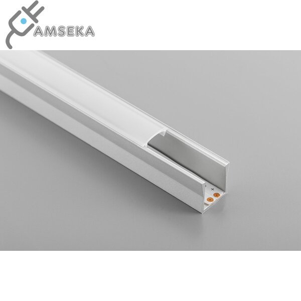 2M LED profilis GLAX MINI paaukštintas, sidabrinės spalvos 1