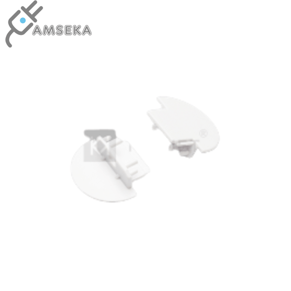 LED juostos profilio GROOVE10 užbaigimo elementas elementas, baltos spalvos