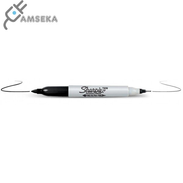Markeris SHARPIE Twin TIP juodas