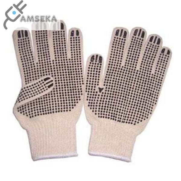 Pirštinės megztos su PVC taškeliais, 1 pora