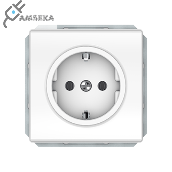 Kištukinis lizdas Vilma ST150, su įžem., baltos spalvos