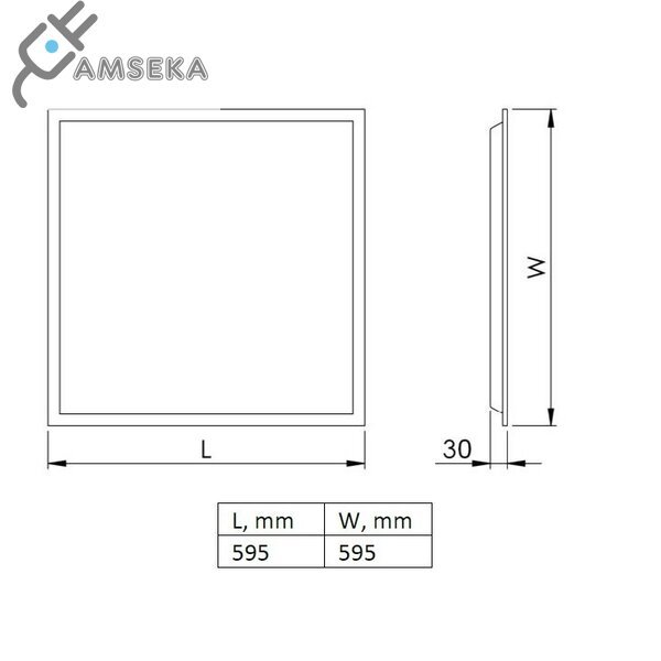 Šviestuvas Northcliffe LEVANTO PLN LED, 36W, 3650lm, 4000K, IP40 3