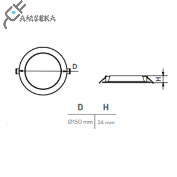 15W LED panelė GTV LOUIS SAMSUNG, 4000K, IP54, 1200Lm 2