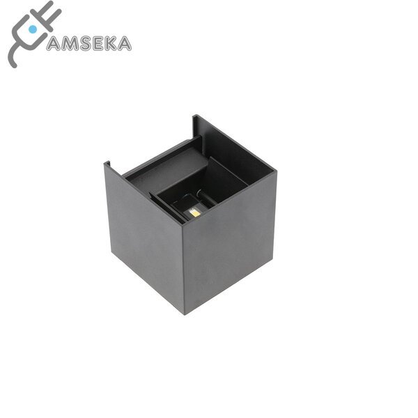 7W sieninis šviestuvas GTV MISSOURI-K, juodos spalvos, IP54, 4000K