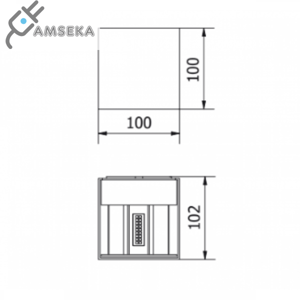 7W sieninis šviestuvas GTV MISSOURI-K, juodos spalvos, IP54, 4000K 2