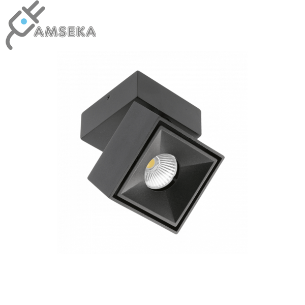 8W Akcentinis LED šviestuvas GTV BIANCO, 4000K, kvadratinis, juodos spalvos 1