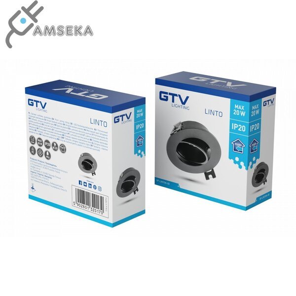 Šviestuvas įleidžiamas GTV LINTO, juodos spalvos 3