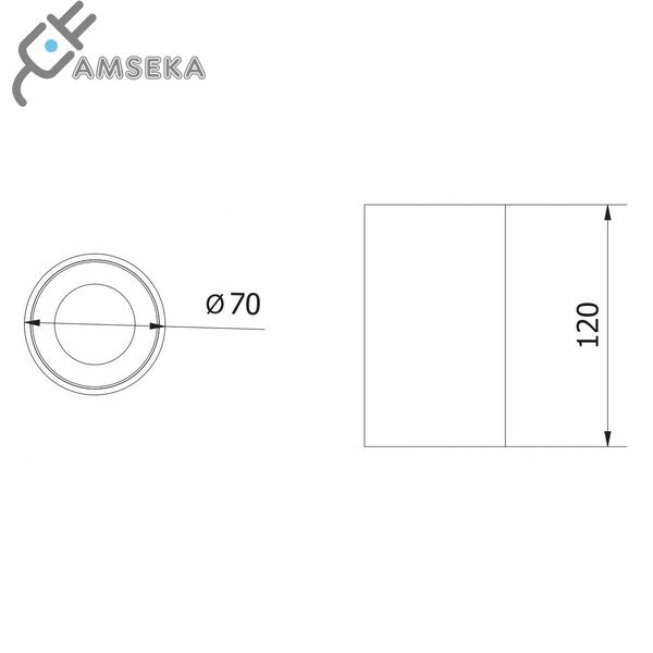 10W Akcentinis LED šviestuvas GTV PRIME, 4000K, juodos spalvos 4