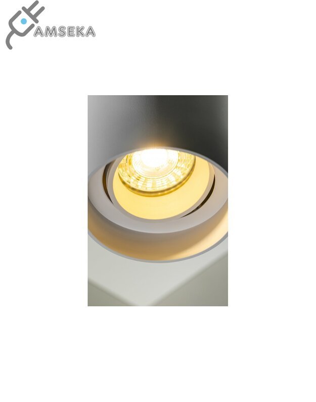 Akcentinis šviestuvas GTV RESTO, IP20, apvalus, baltos sp., 82 x 125 mm