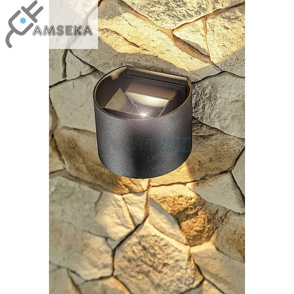 7W sieninis šviestuvas GTV MISSOURI-O, juodas, IP54, 4000K 1