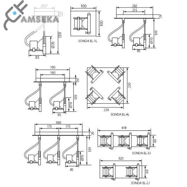 Šviestuvas Kanlux SONDA EL-4L,   2
