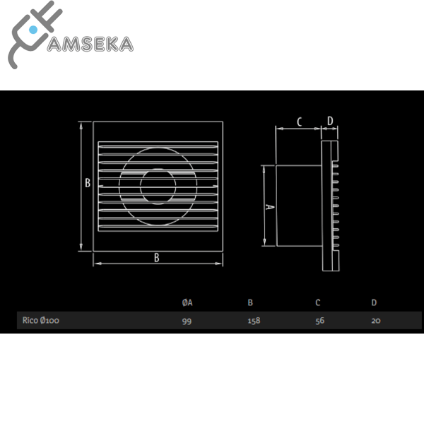 Ventiliatorius Dospel Rico 100S 1