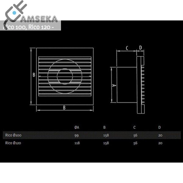 Ventiliatorius Dospel Rico 120S 1