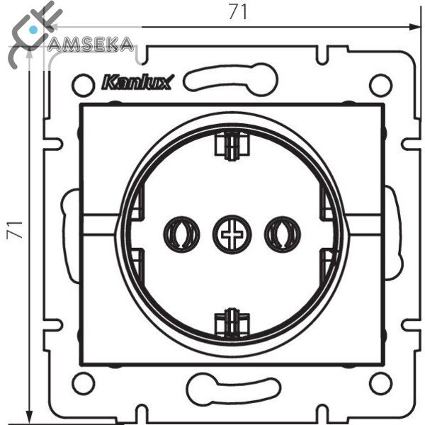 Kištukinis lizdas Kanlux Logi, su įžem., dramblio kaulo spalvos 1
